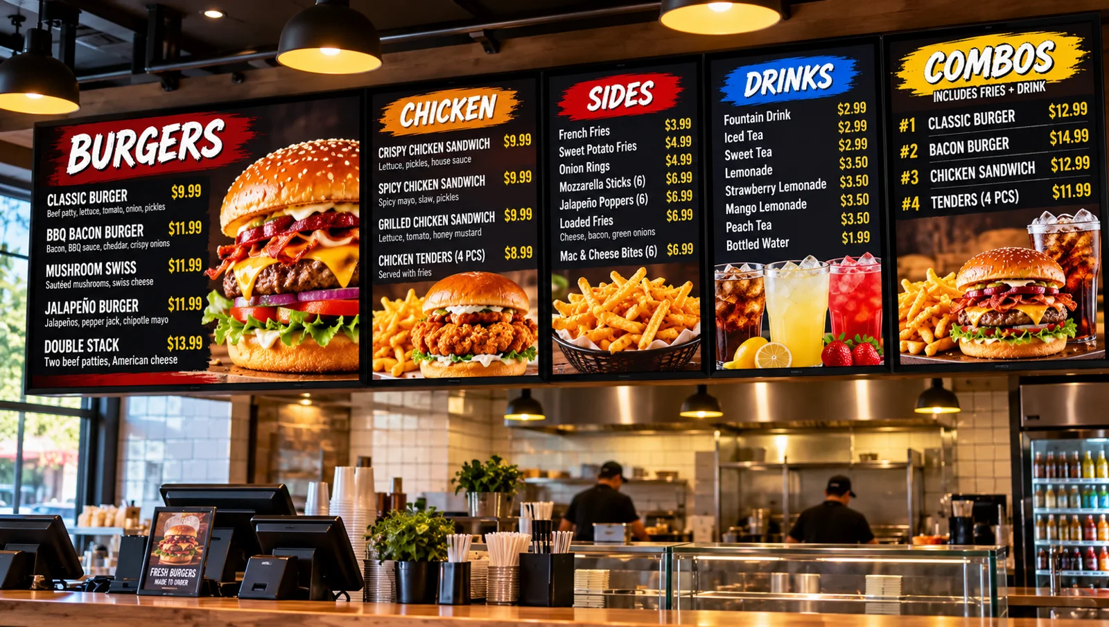 Modern Burger Joint Menu Counter